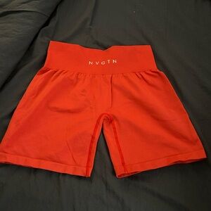 NVGTN Red solid seamless shorts